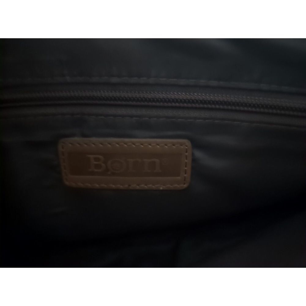 Born Chestnut brown leather Shoulder/ handbag large Metal logo‎ nice - Picture 7 of 9